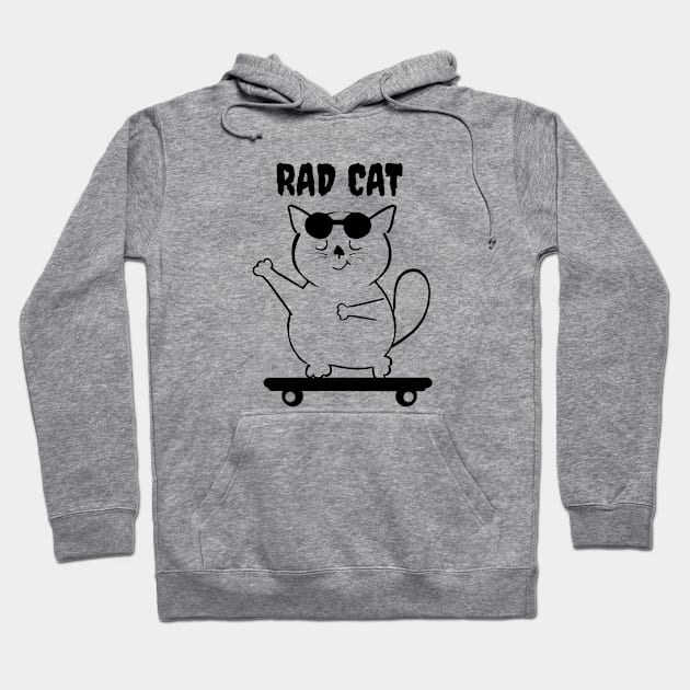 rad cat Hoodie by Saishaadesigns